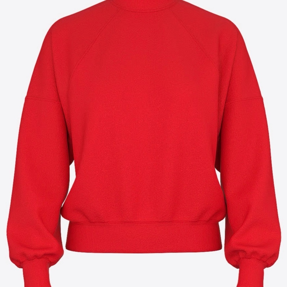 PINK by Victoria’s Secret Red Campus Fleece Sweatshirt, Size Large